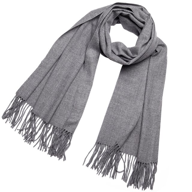 DonDon Damen Winter-Schal gro und flauschig 200 x 70 cm - Grau