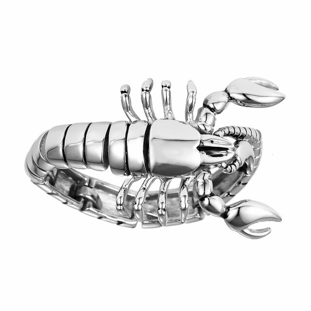 DonDon Herren Skorpion Armband aus Edelstahl