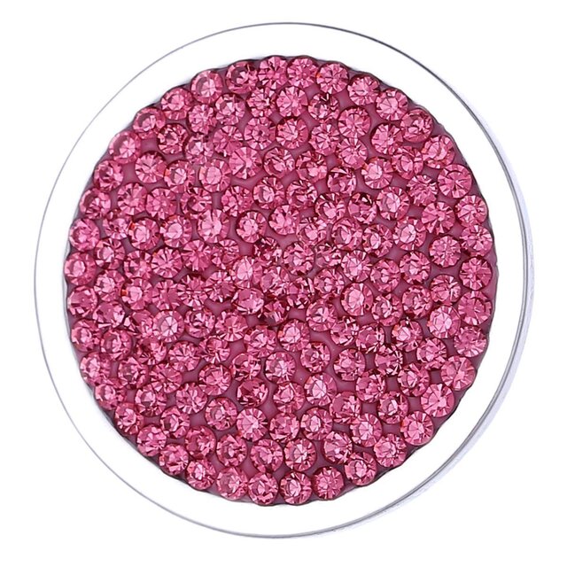 Morella Damen Coin 33 mm Zirkoniasteine rosa