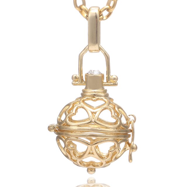 Morella Damen Halskette Edelstahl gold 70 cm mit Herz Anhnger gold in Schmuckbeutel