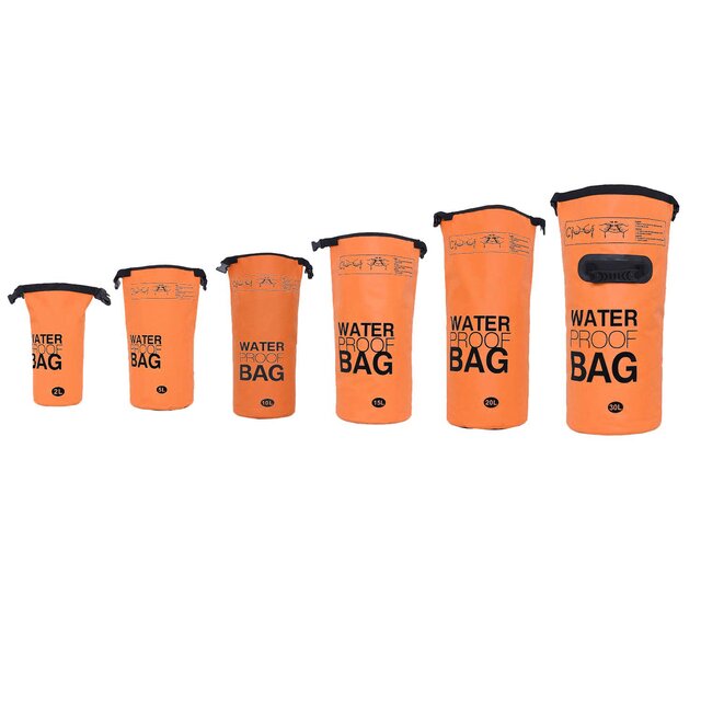 DonDon wasserdichter Outdoor Dry Bag Trockentasche mit Riemen - orange 5 Liter