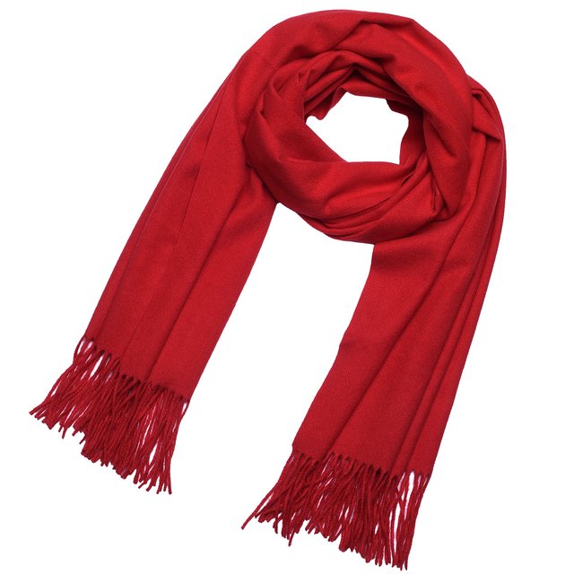 DonDon Damen Winter-Schal groß und flauschig 200 x 70 cm - Rot