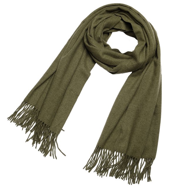 DonDon Damen Winter-Schal groß und flauschig 200 x 70 cm - Dunkelgrün