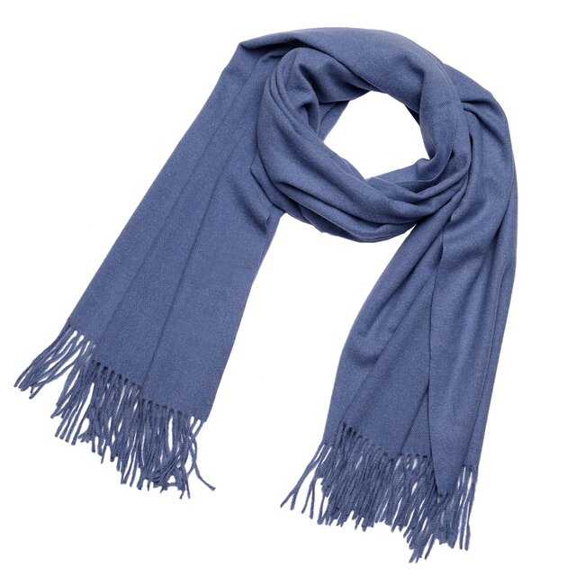 DonDon Damen Winter-Schal groß und flauschig 200 x 70 cm - Blau