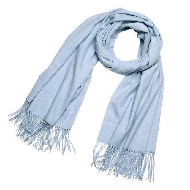 DonDon Damen Winter-Schal groß und flauschig 200 x 70 cm - Hellblau