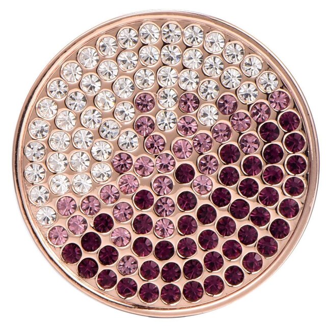 Morella Damen Coin Zirkoniasteine violett-rosa-silber 33 mm