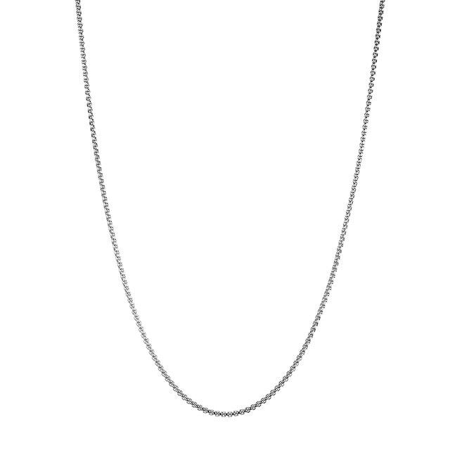 DonDon® Herren Halskette Edelstahl Länge 52 cm - Ø 0,25 cm