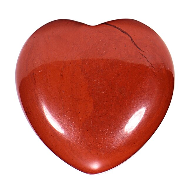 Morella Edelstein roter Jaspis Herz Glcksbringer Steinherz zum Mitnehmen 3 cm in Samtbeutel