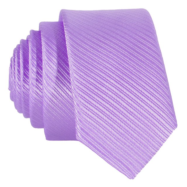 DonDon schmale flieder Krawatte 5 cm gestreift