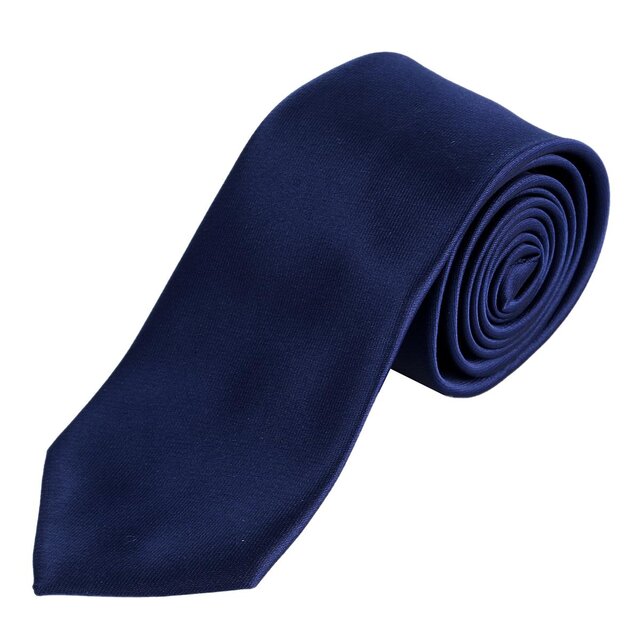 DonDon Herren Krawatte 7 cm klassische Business Krawatte - Dunkelblau