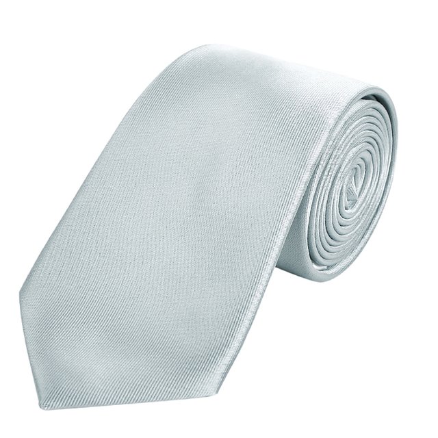 DonDon Herren Krawatte 7 cm klassische Business Krawatte - Grau