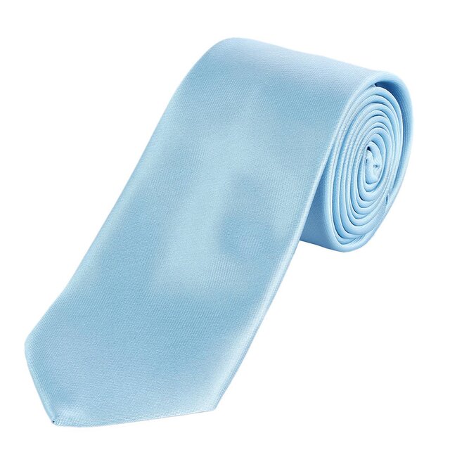 DonDon Herren Krawatte 7 cm klassische Business Krawatte - Hellblau