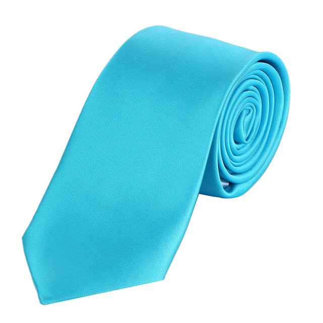 DonDon Herren Krawatte 7 cm klassische Business Krawatte - Türkis
