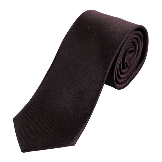DonDon Herren Krawatte 7 cm klassische Business Krawatte - Braun