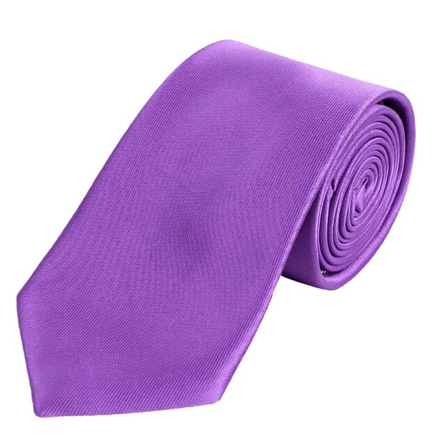DonDon Herren Krawatte 7 cm klassische Business Krawatte - Flieder Violett