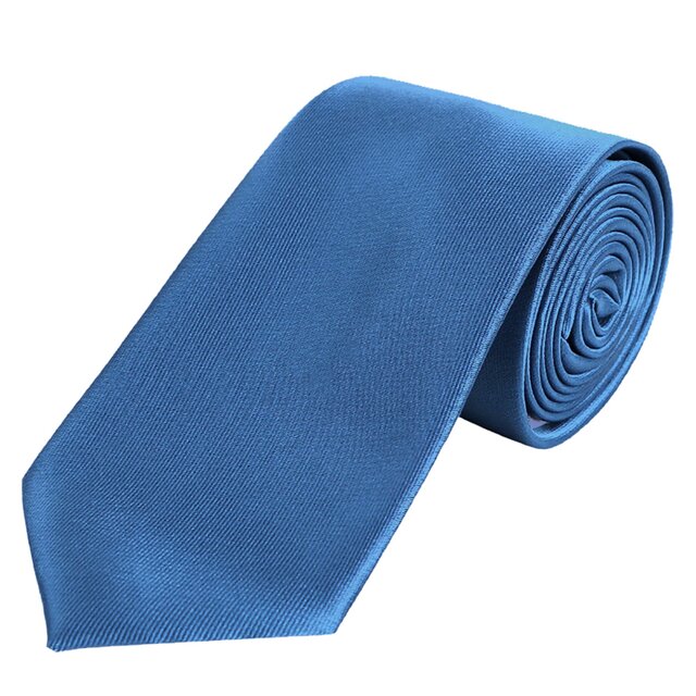 DonDon Herren Krawatte 7 cm klassische Business Krawatte - Blau