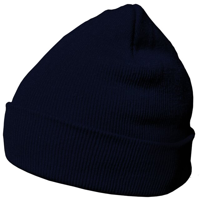 DonDon Wintermütze warm klassisches Design modern und weich - dunkelblau