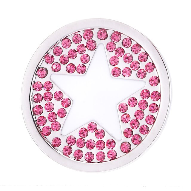 Morella Damen Coin Stern und Glitzersteine pink 33 mm