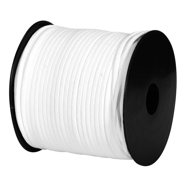 DonDon Veloursband 3 mm DIY 90 Meter Velours Rolle - Weiß
