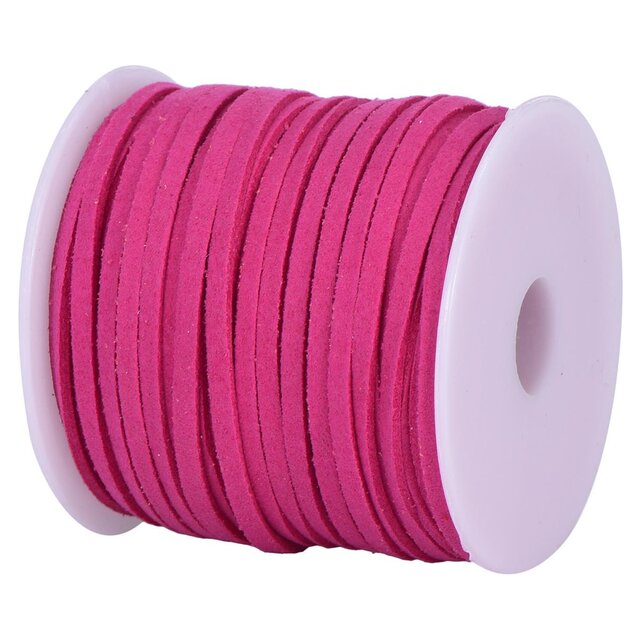 DonDon Veloursband 3 mm DIY 30 Meter Velours Rolle - Pink